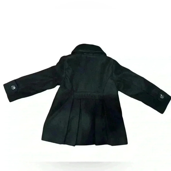 Old Navy Button Black Pea Coat girls winter dress up - Picture 2 of 6